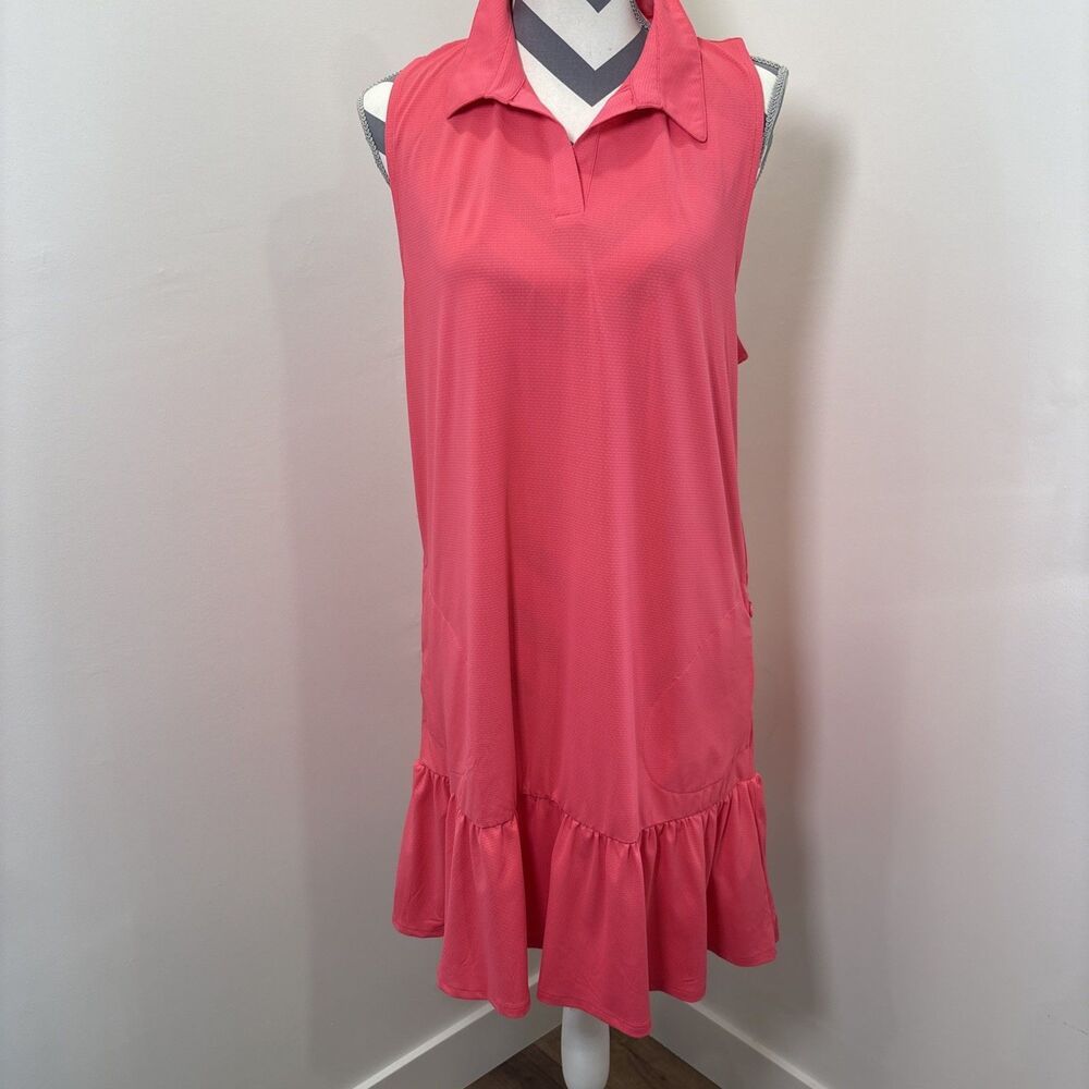 Gottex Womens Golf, Tennis, Pickle Athletic Short Dress Pink SZ XL W Zip Pockets